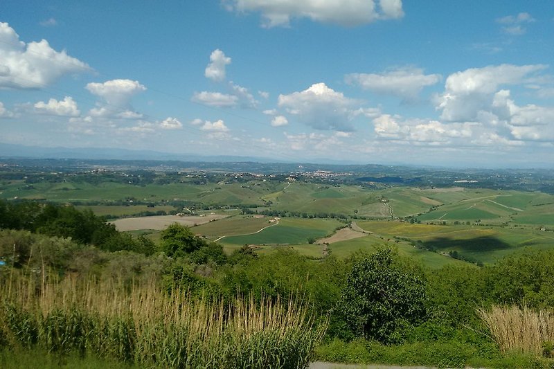 Blick von Rivalto auf die toskanische Landschaft