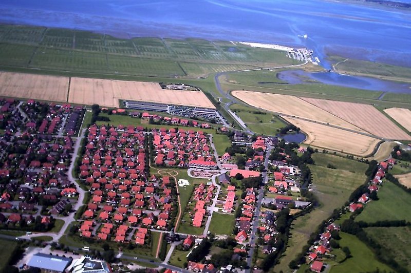 Aerial view of Nessmersiel.