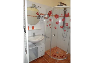 Fhaus Wattläufer, Sauna, Kaminofen