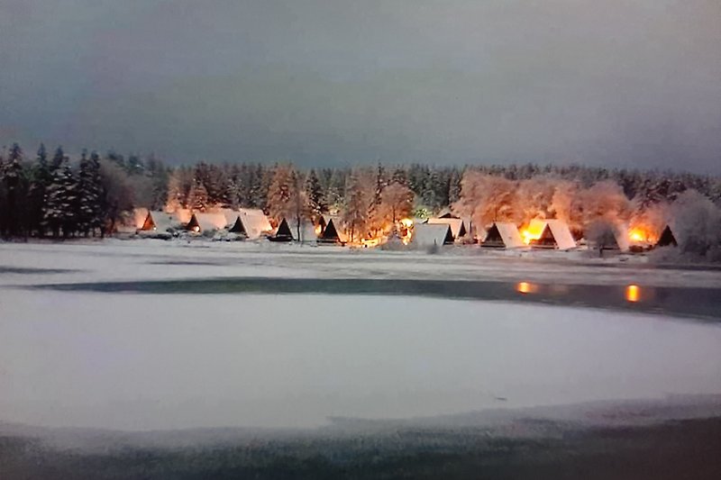 Ferienpark im Winter