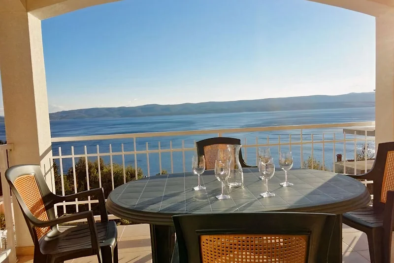 Balkon met uitzicht op de zee