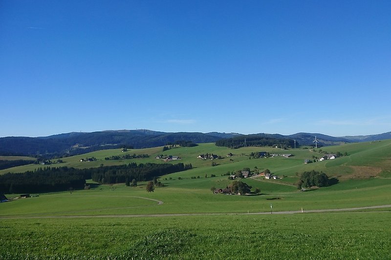 Breitnau - Blick von Roßberg zum Hinterdorf und Feldberg