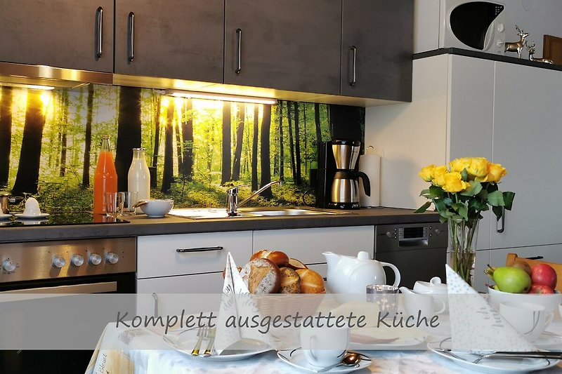 Ferienwohnung Heimatglück - moderne Küche mit toller Ausstattung
