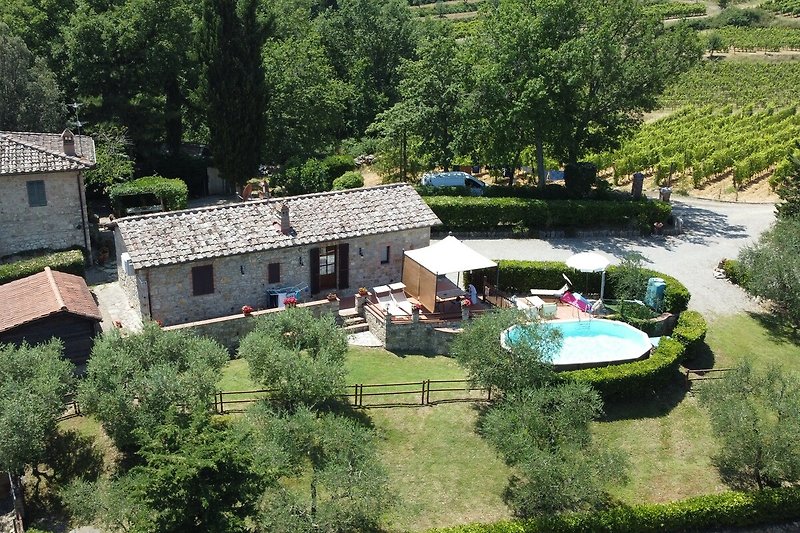 Casa L'Aia - Ferienhaus mit Pool - Chianti - Gesamtansicht