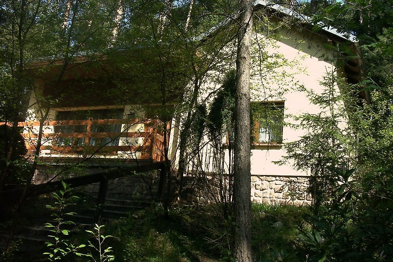 Massives Haus mit 2 Terrassen im Wald