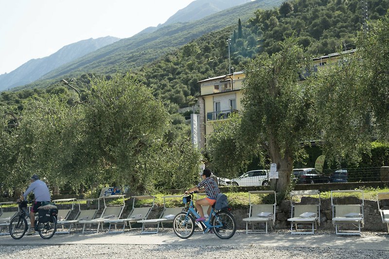 Fahrräder, Berge, Himmel, Pflanzen - Perfekt für einen aktiven Urlaub in der Natur.