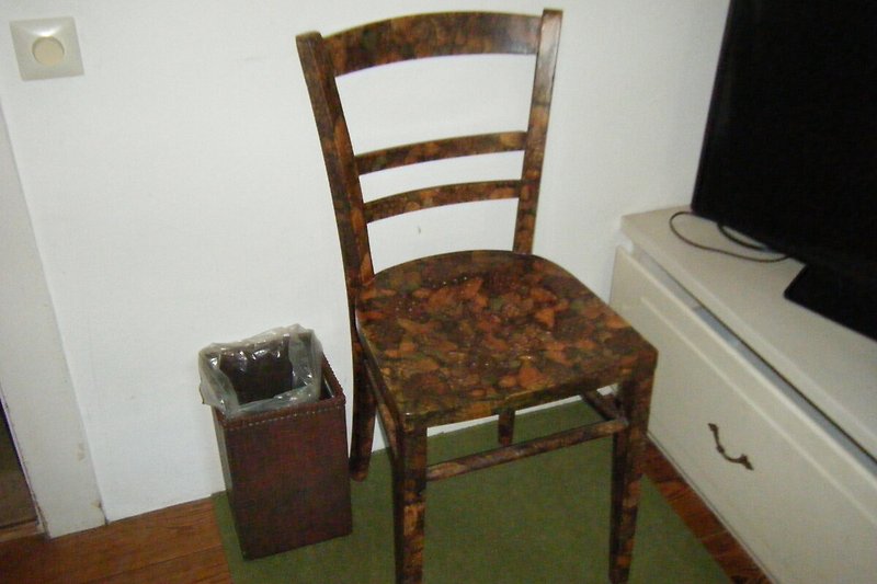 restaurierter Stuhl, Serviettentechnik