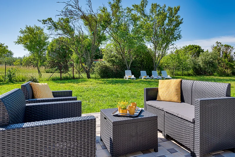 Garten mit lounge Sitzegarnitur