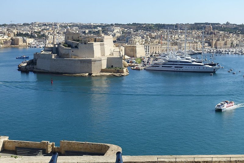 with dreamlike views to the Grand Harbour...