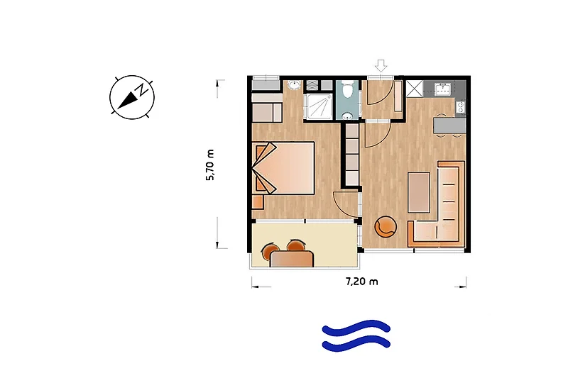 Großzügiger Wohnbereich mit durchdachtem Grundriss und Design.