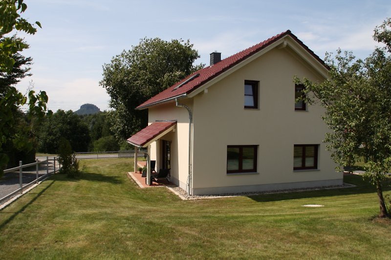 Ferienhaus mit Blick auf den Lilienstein