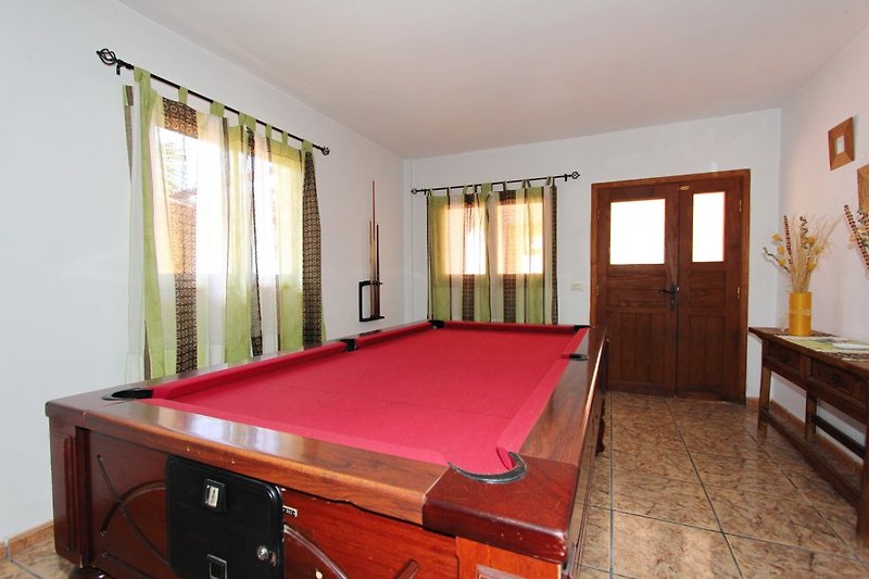A pool table is also available.