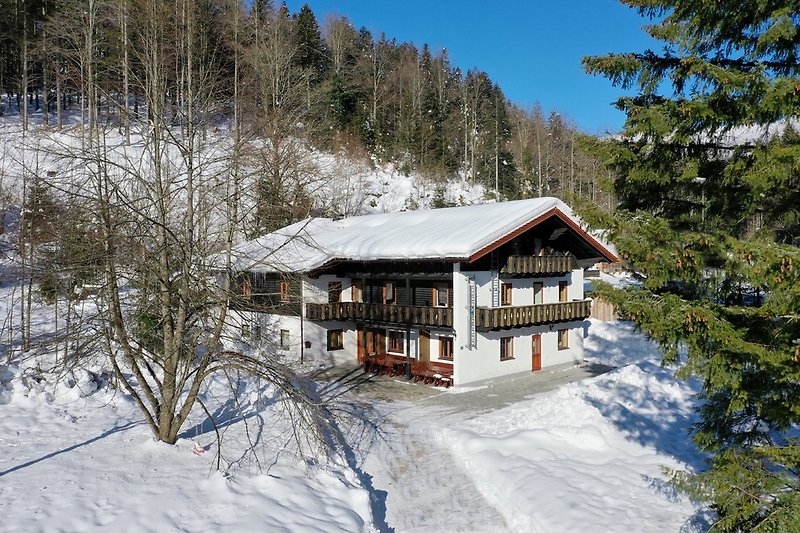 Vakantiehuis Schönbacher Hütte in de winter