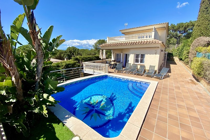 Schwimmbecken, Palmen, Natur und Architektur - perfekt für Ihren Urlaub!