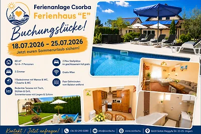 Ferienhaus Csorba mit Klima & Pools