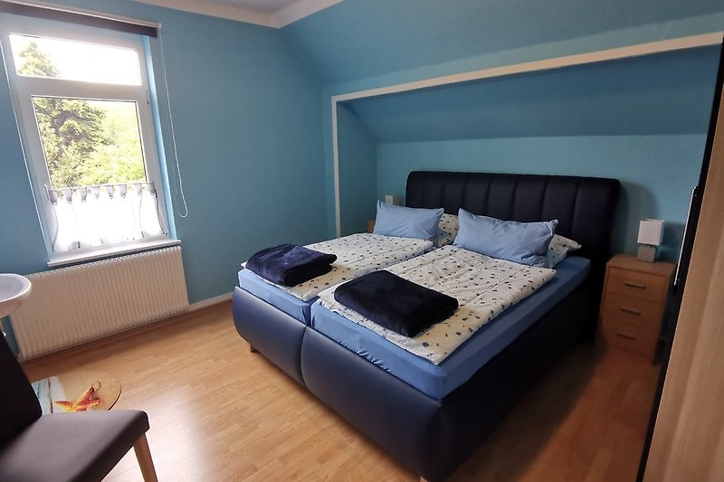 Das blaue Schlafzimmer