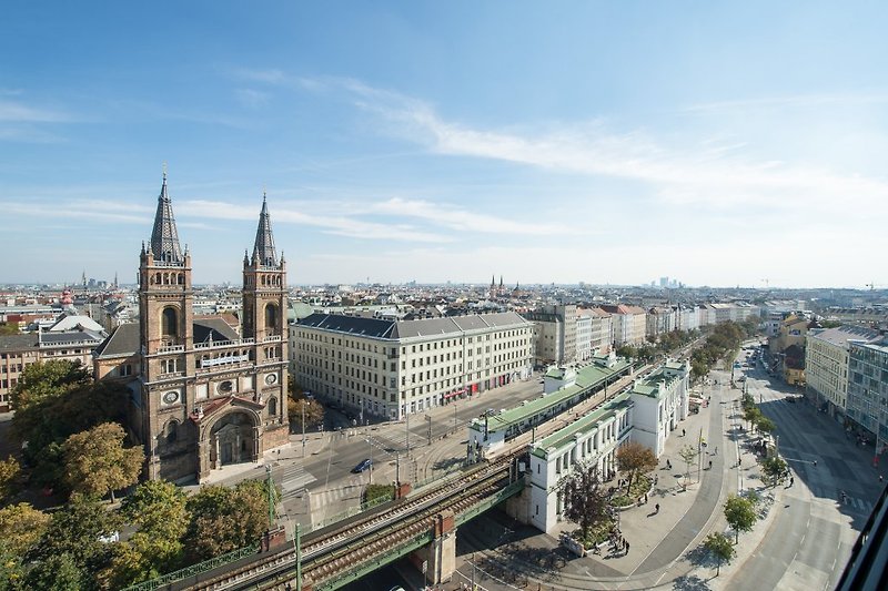 Widok na miasto Wiedeń od strony południowej