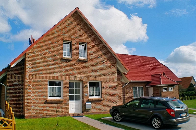 Vorderansicht des Hauses