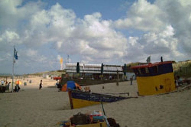 Beach with playground equipment