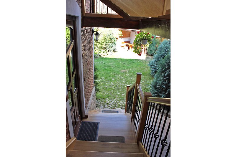• Casa Pelu • staircase from the garret • cosy Carpathian country house near Sibiu Transylvania Romania