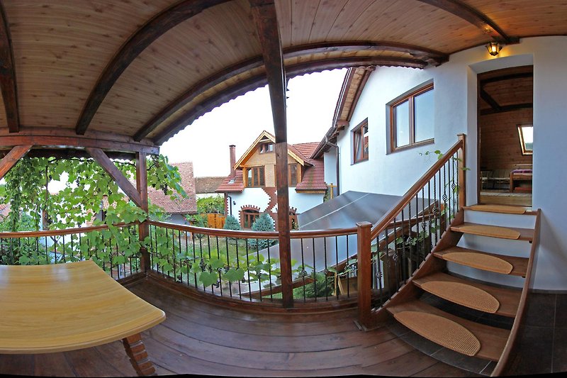 • Casa Pelu • roof terrace • country house at the Carpathian foothills near Sibiu Transylvania Romania