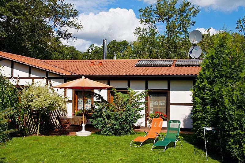 Uitzicht op het bungalow.