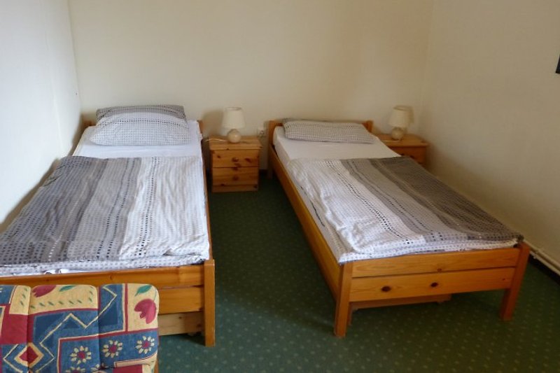 Das zweite Schlafzimmer getrennte Betten