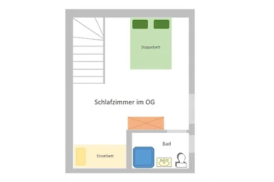 Appartement mit Terrasse für 3 Pers