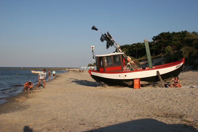 Boot am Ostseestrand