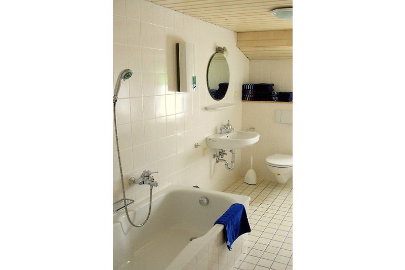Badkamer met bad-douche combinatie