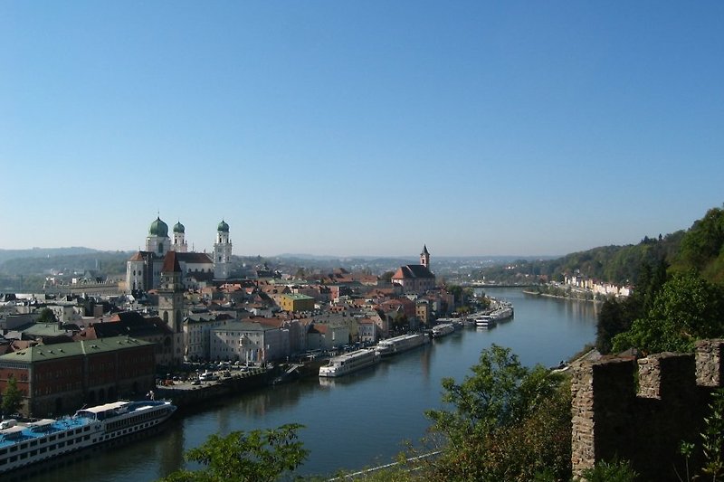 Blick auf Passau von der Veste Oberhaus