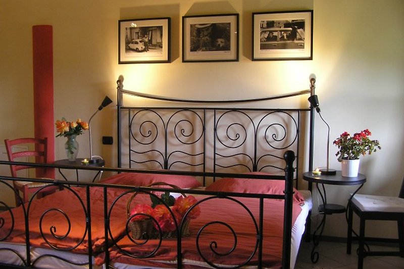 the spacious bedroom