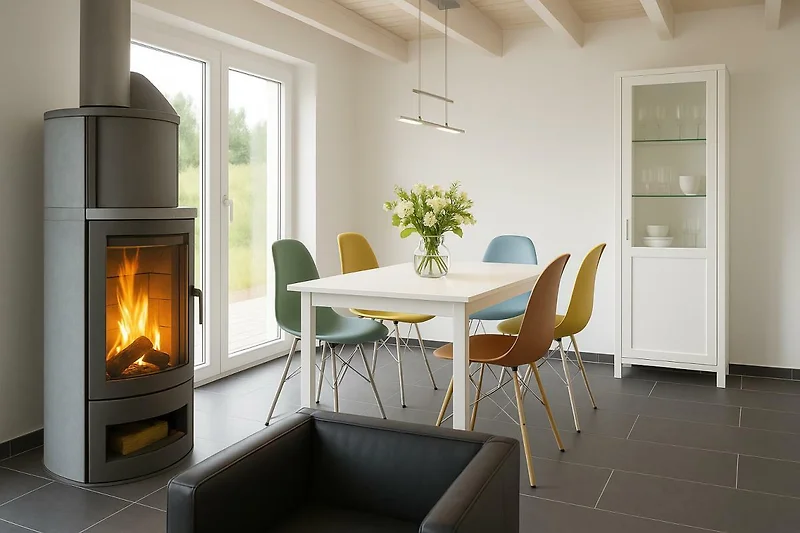 Modernes Wohn- Esszimmer im Dock 61 in Nordhorn